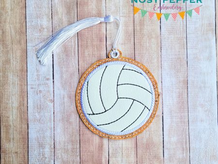 Volleyball Applique bookmark bag tag ornament machine embroidery design DIGITAL DOWNLOAD Online Sale