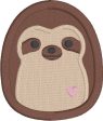 Sloth squishy 3in patch machine embroidery design DIGITAL DOWNLOAD For Cheap