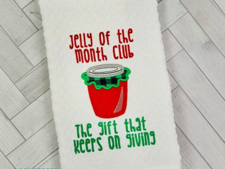 Jelly Of The Month Club applique machine embroidery design (4 sizes included) DIGITAL DOWNLOAD For Sale