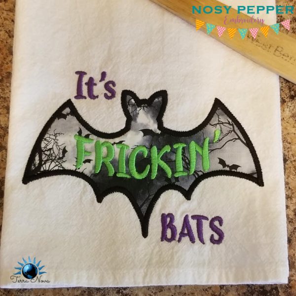 It s frickin  bats applique machine embroidery design (4 sizes included) DIGITAL DOWNLOAD Hot on Sale