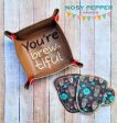 You re brewtiful coffee wipe and tray set (2 sizes of trays and 2 sizes of wipes included) machine embroidery design DIGITAL DOWNLOAD on Sale