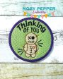 Thinking of you patch machine embroidery design DIGITAL DOWNLOAD Cheap