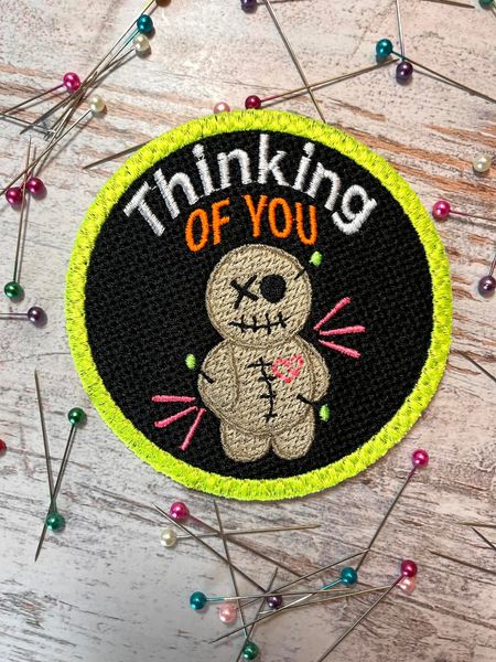 Thinking of you patch machine embroidery design DIGITAL DOWNLOAD Cheap