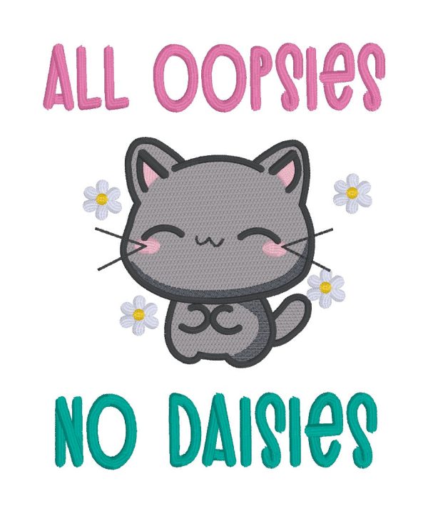 All Oopsies machine embroidery design (4 sizes included) DIGITAL DOWNLOAD on Sale