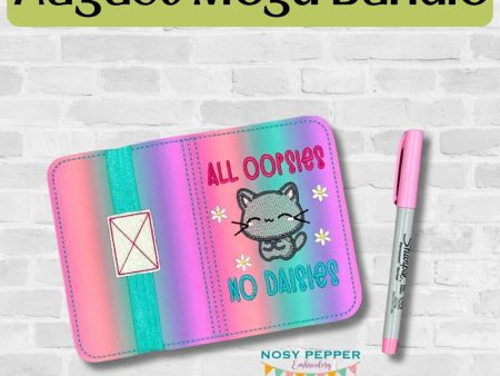 All Oopsies Notebook Cover (2 sizes available) machine embroidery design DIGITAL DOWNLOAD Online now