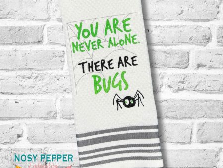 You Are Never Alone Bugs machine embroidery design (4 sizes included) DIGITAL DOWNLOAD Online Hot Sale