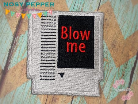 Blow me patch (2 sizes included) machine embroidery design DIGITAL DOWNLOAD Online Hot Sale