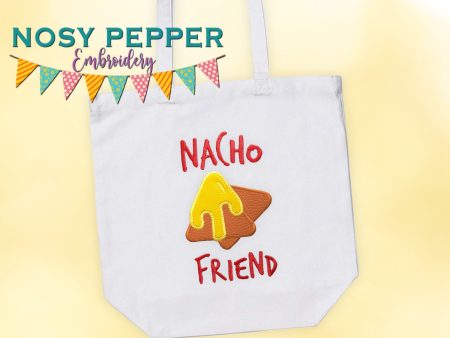 Nacho friend embroidery design (2 versions & 5 sizes included) machine embroidery design DIGITAL DOWNLOAD Cheap