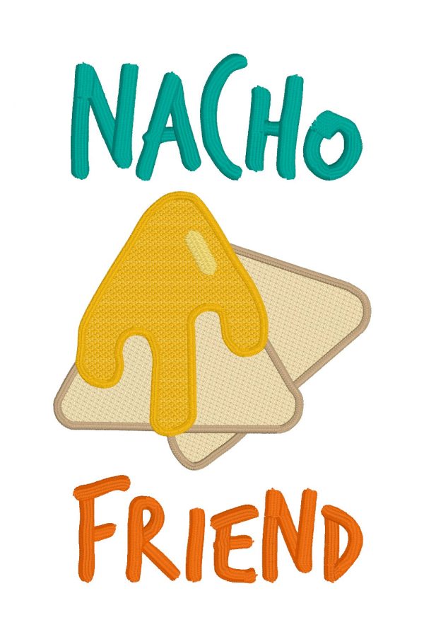 Nacho friend embroidery design (2 versions & 5 sizes included) machine embroidery design DIGITAL DOWNLOAD Cheap