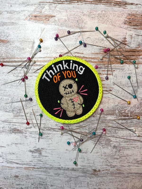 Thinking of you patch machine embroidery design DIGITAL DOWNLOAD Cheap