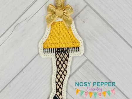 Leg Lamp ornament bag tag bookmark machine embroidery design DIGITAL DOWNLOAD Online Hot Sale