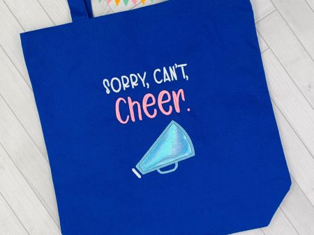 Sorry, Can t, Cheer appliqué machine embroidery design (5 sizes included) DIGITAL DOWNLOAD Online Hot Sale