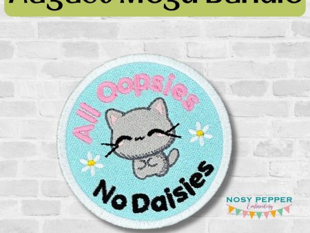 All Oopsies patch AUGUST MYSTERY BUNDLE (2 sizes included) machine embroidery design DIGITAL DOWNLOAD For Discount