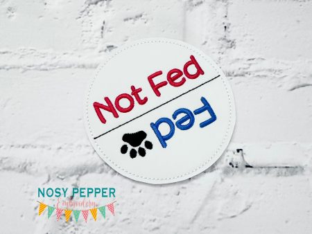 Fed Not Fed ITH Sign 4x4 Hoop machine embroidery design DIGITAL DOWNLOAD Discount