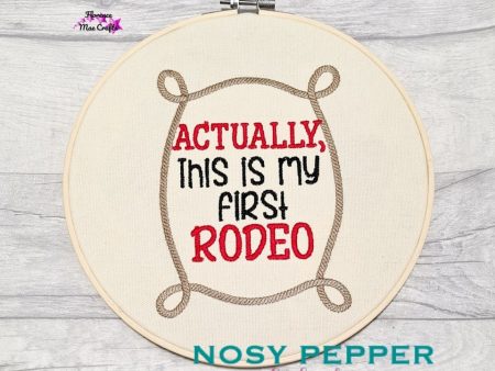 Actually, this is my first rodeo machine embroidery design (5 sizes included) DIGITAL DOWNLOAD For Cheap