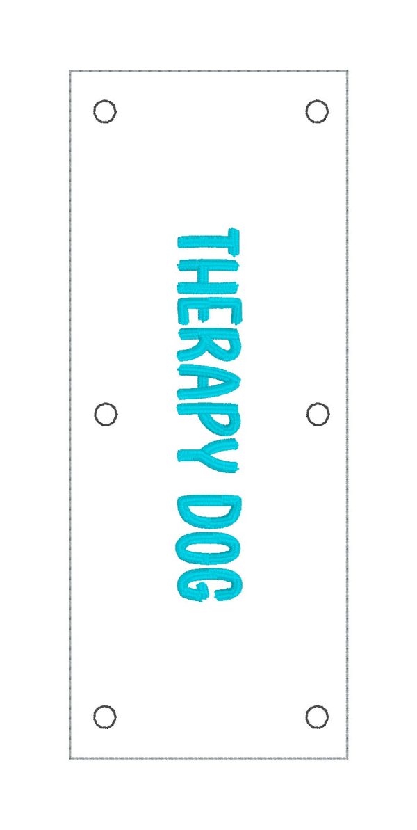 Therapy Dog Collar Wrap machine embroidery design 3 sizes included DIGITAL DOWNLOAD Fashion