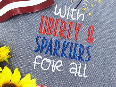 With Liberty & sparklers for all machine embroidery design (4sizes included) DIGITAL DOWNLOAD Cheap