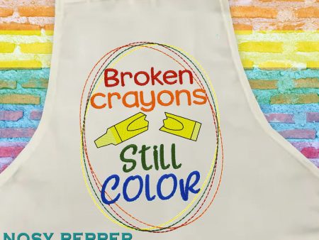 Broken Crayons Still Color machine embroidery Design (4 sizes included) DIGITAL DOWNLOAD Fashion